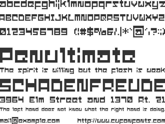 Galactic font preview