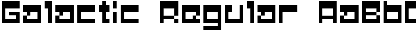 Galactic Regular font