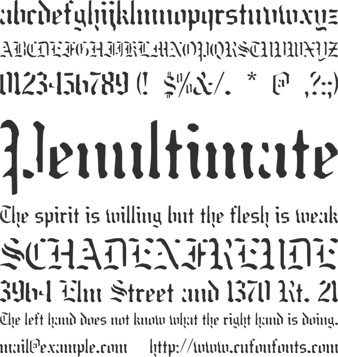 Naked Monk font preview