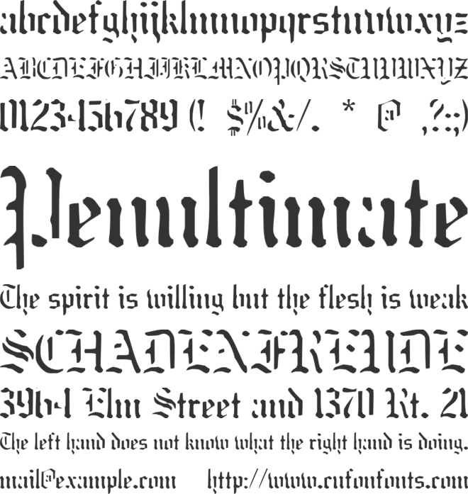 Naked Monk font preview