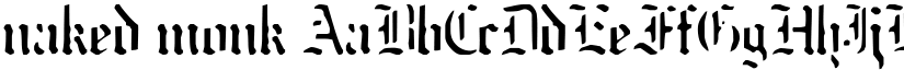 naked monk font