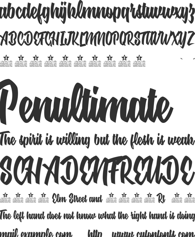 Nuclear Boots Personal Use font preview