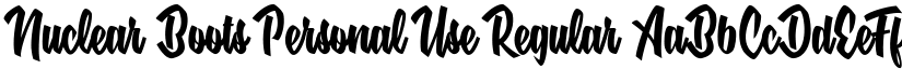 Nuclear Boots Personal Use Regular font