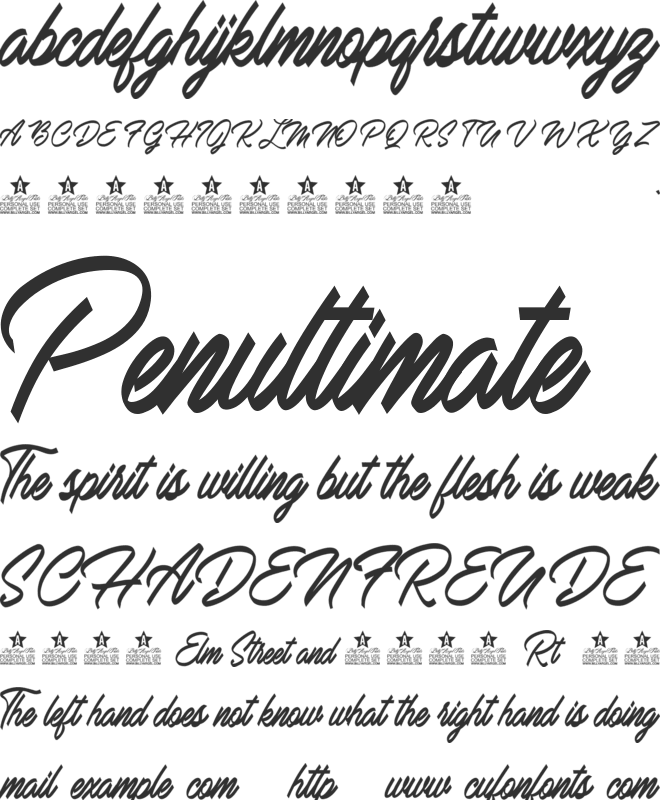 Mardi Gras Personal Use font preview