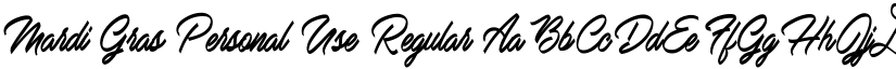 Mardi Gras Personal Use Regular font