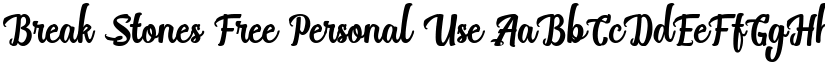 Break Stones Free Personal Use font