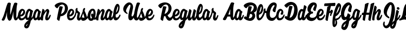 Megan Personal Use Regular font