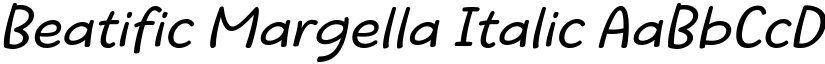 Beatific Margella Italic font