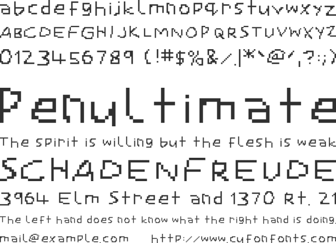 Smalle font preview