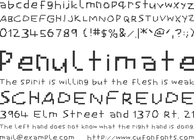 Smalle font preview
