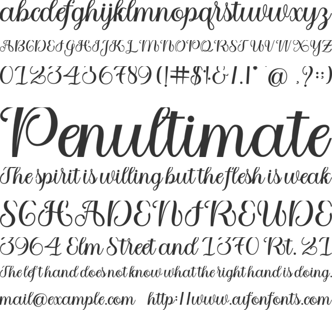 Baby sweet font preview