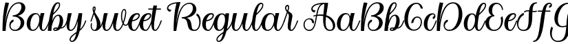 Baby sweet Regular font