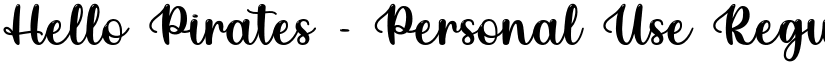Hello Pirates - Personal Use Regular font