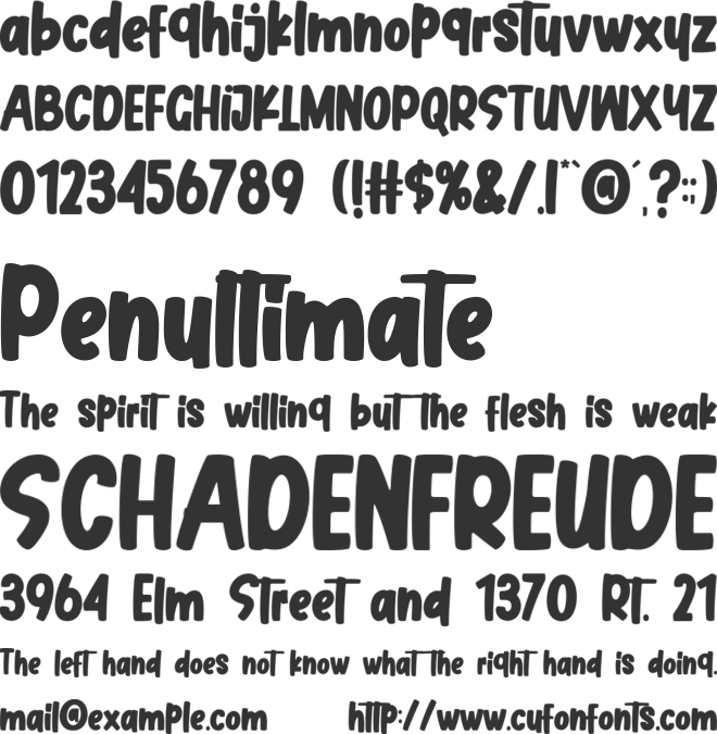 Cherry Blue font preview