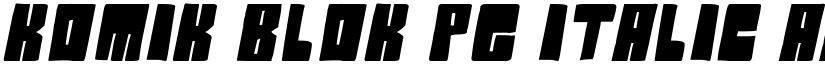 Komik Blok pg Italic font