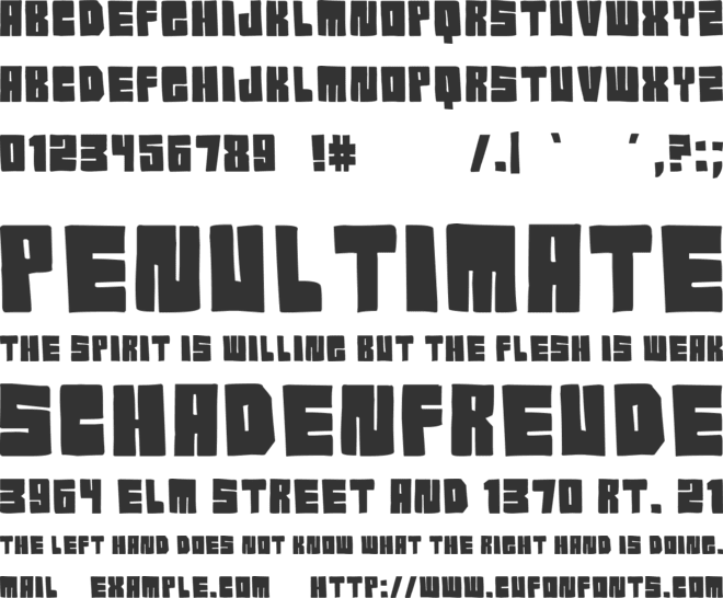 Komik Blok pg font preview