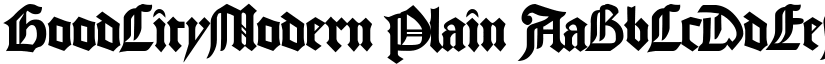 GoodCityModern Plain font
