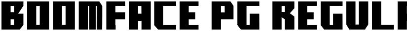boomface pg Regular font