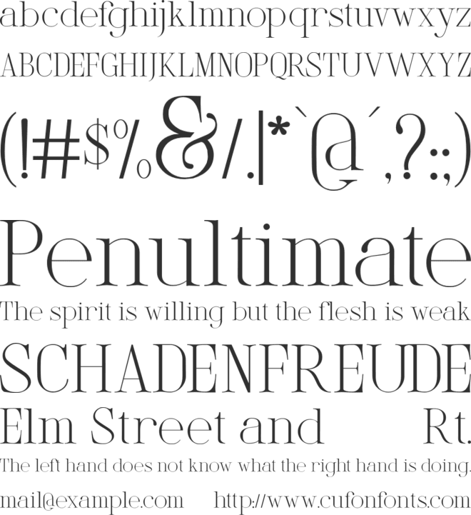 Lightly Sailler font preview