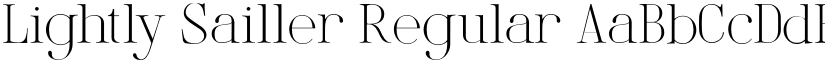 Lightly Sailler Regular font