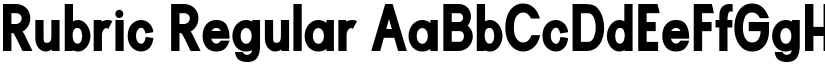 Rubric Regular font