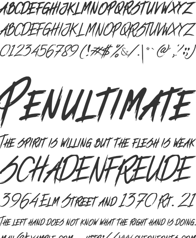 ENDUROS font preview