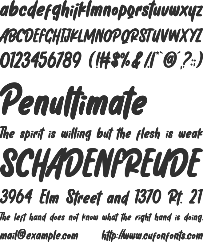 Chicharito font preview