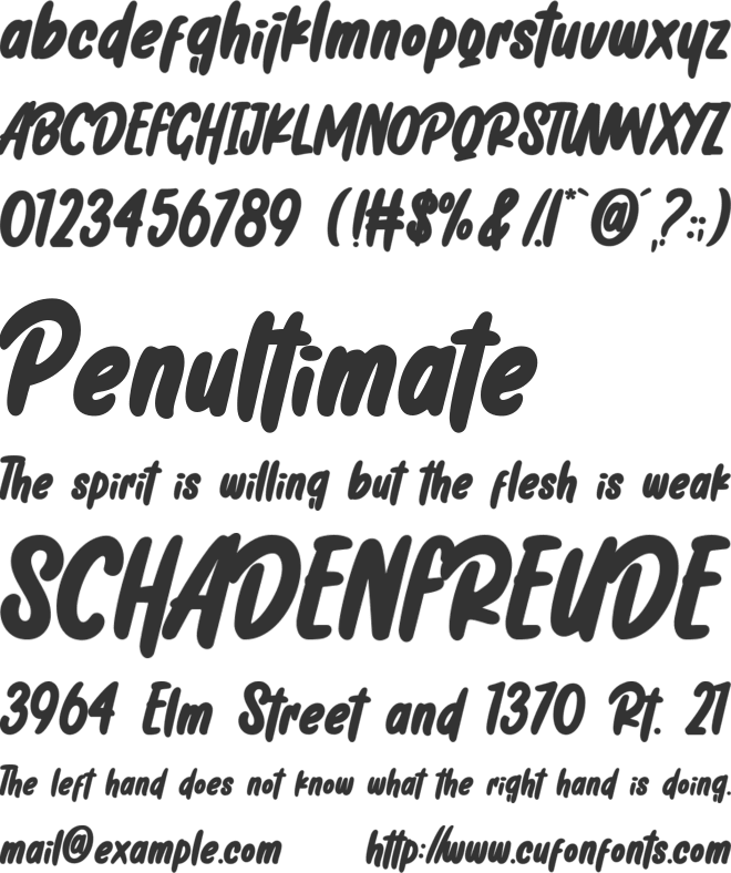 Chicharito font preview