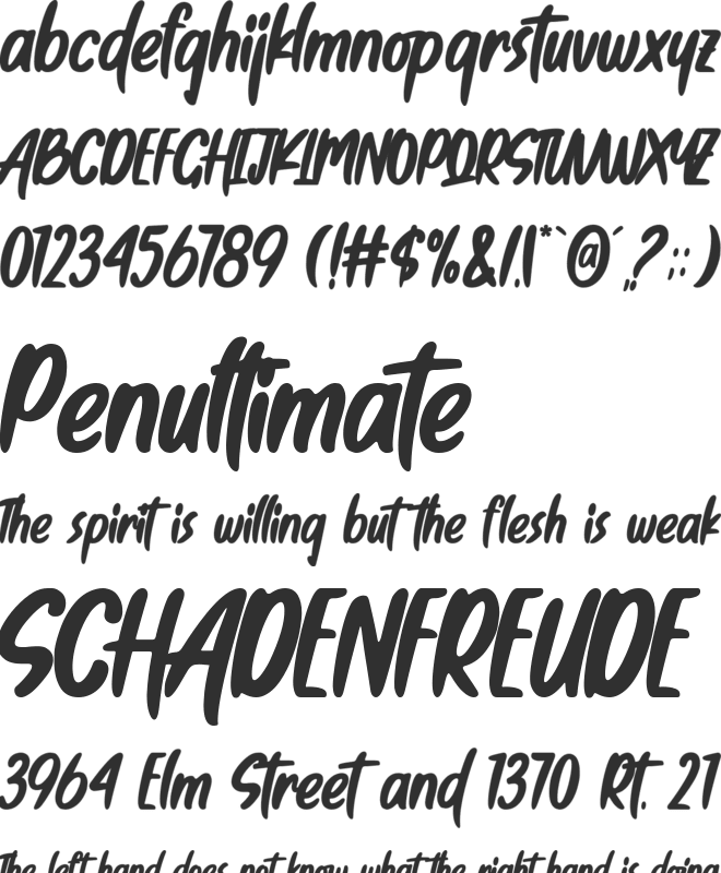 So Frosty font preview