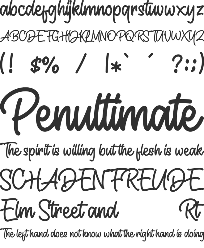 Daytime Gift Personal Use Only font preview