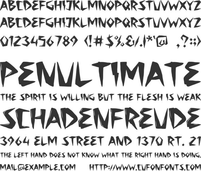 REBEL Nation font preview