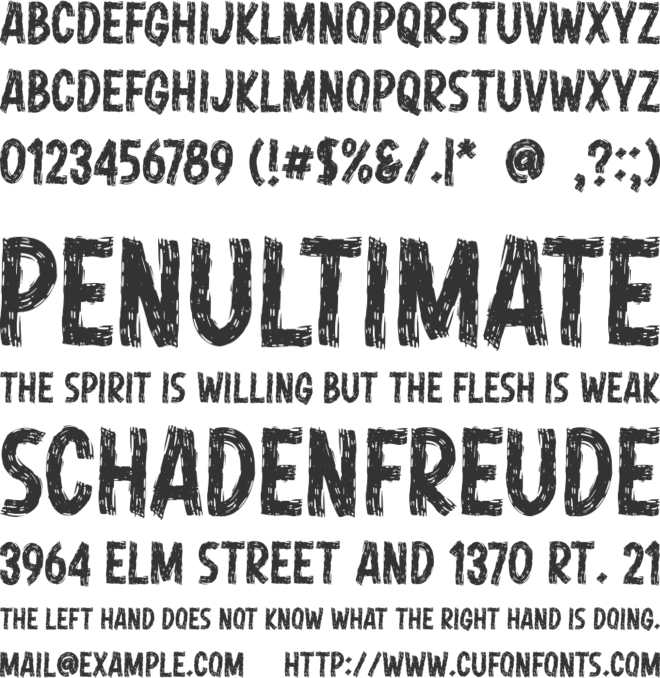 Buco Nero font preview