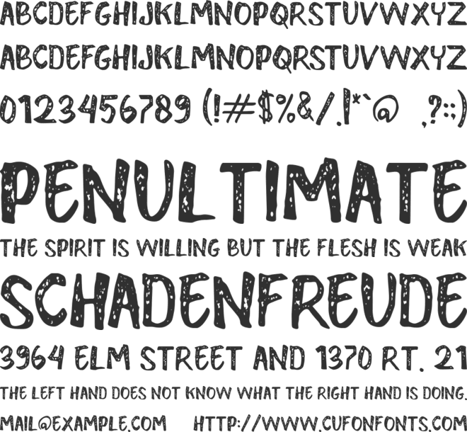 THE BENTAR font preview