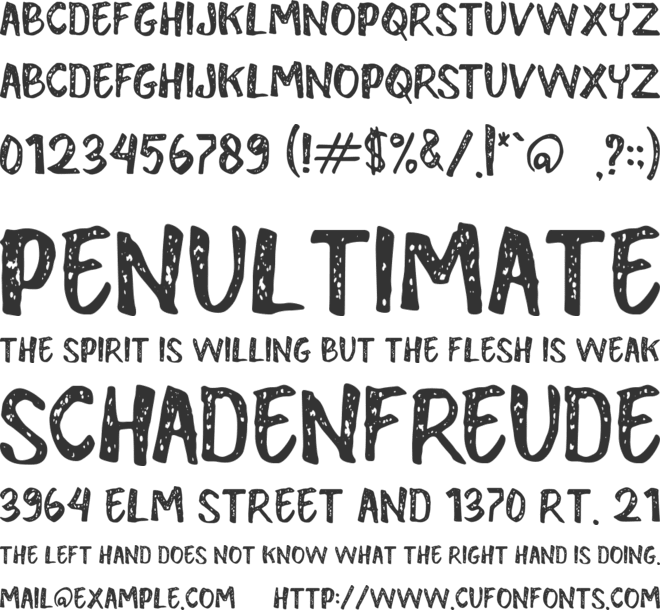 THE BENTAR font preview
