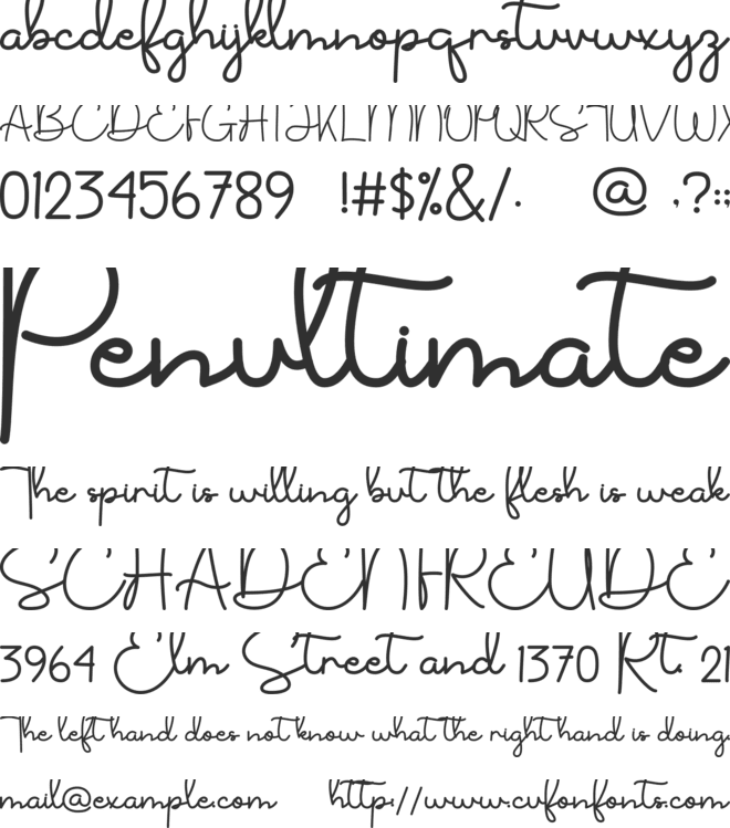 The Street font preview