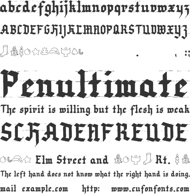 Very Christmess font preview