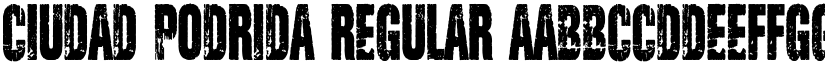 Ciudad Podrida Regular font
