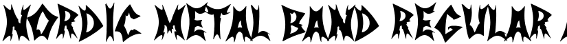 Nordic Metal Band Regular font