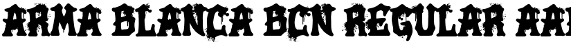 Arma Blanca BCN Regular font