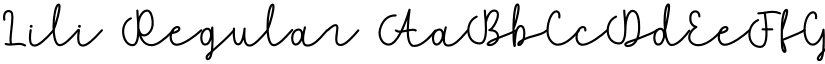 Lili Regular font
