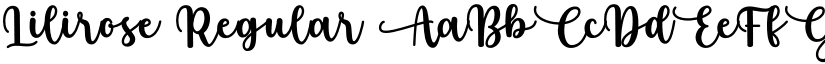 Lilirose Regular font