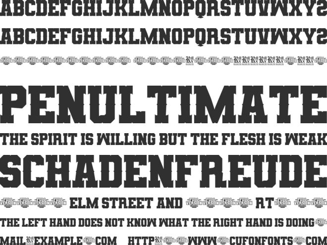 Leyends font preview