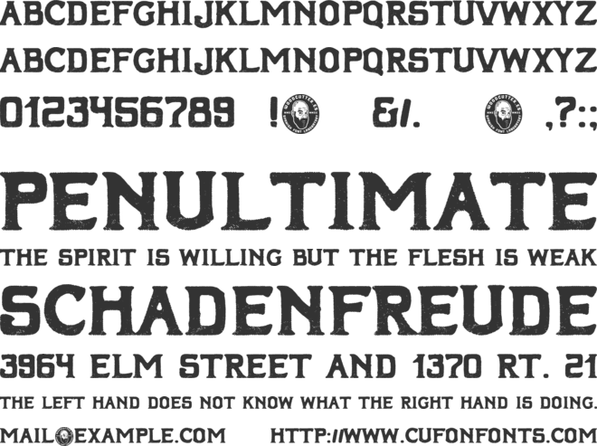 European Denim Brand font preview