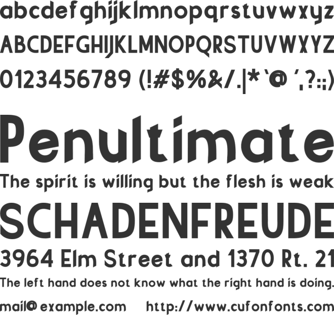 Suga Child font preview