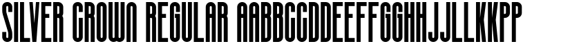 SILVER CROWN Regular font