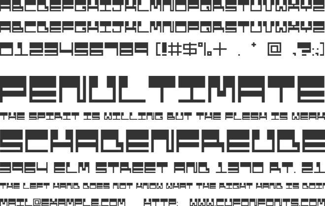 Data Twenty font preview