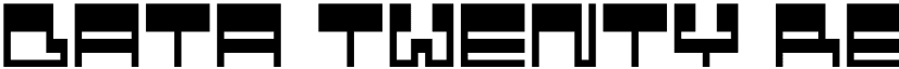 Data Twenty Regular font