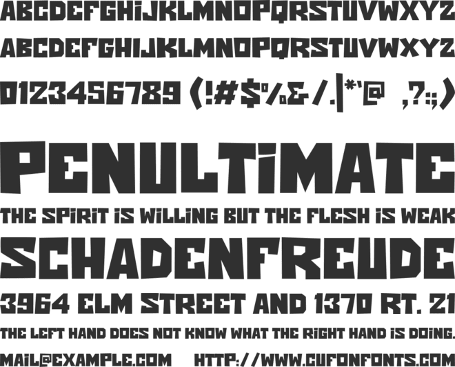 NORDIC font preview