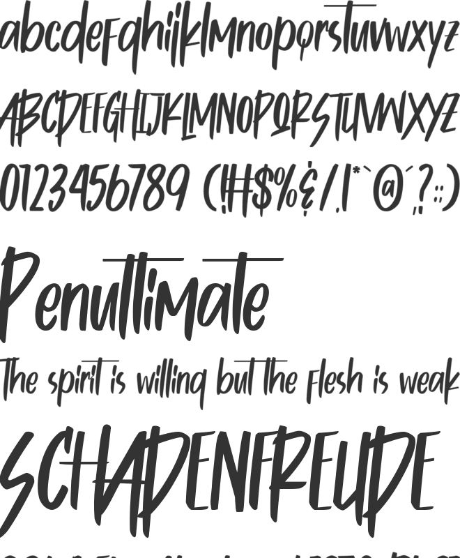 Butters Mine font preview