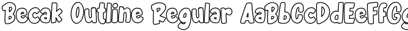 Becak Outline Regular font